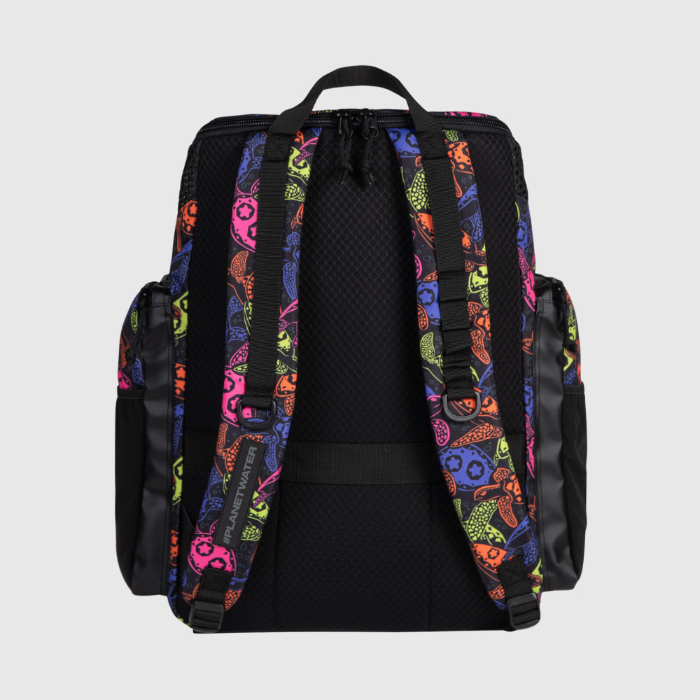 Mochila One Go Print 45L arena Preto e Laranja