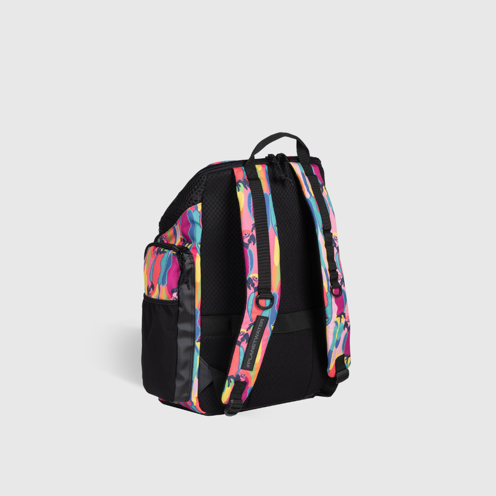 Mochila One Go Print 45L arena Rosa e Azul
