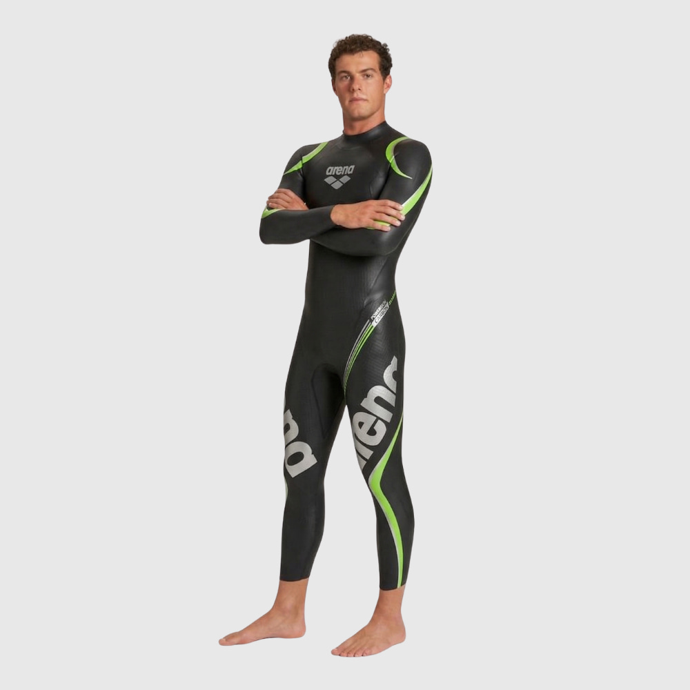 Traje Masculino Triwetsuit Carbon Arena Preto e Verde