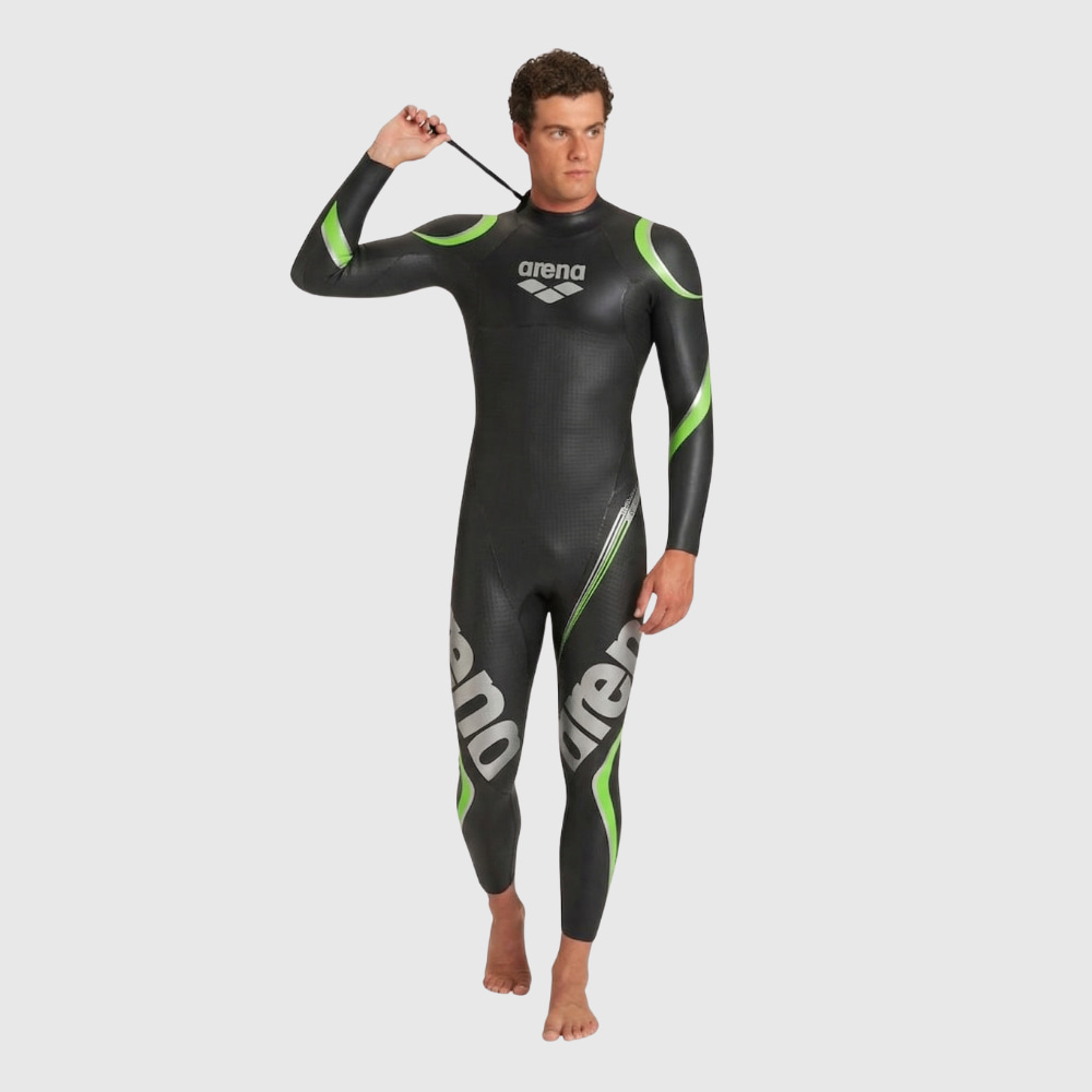 Traje Masculino Triwetsuit Carbon Arena Preto e Verde