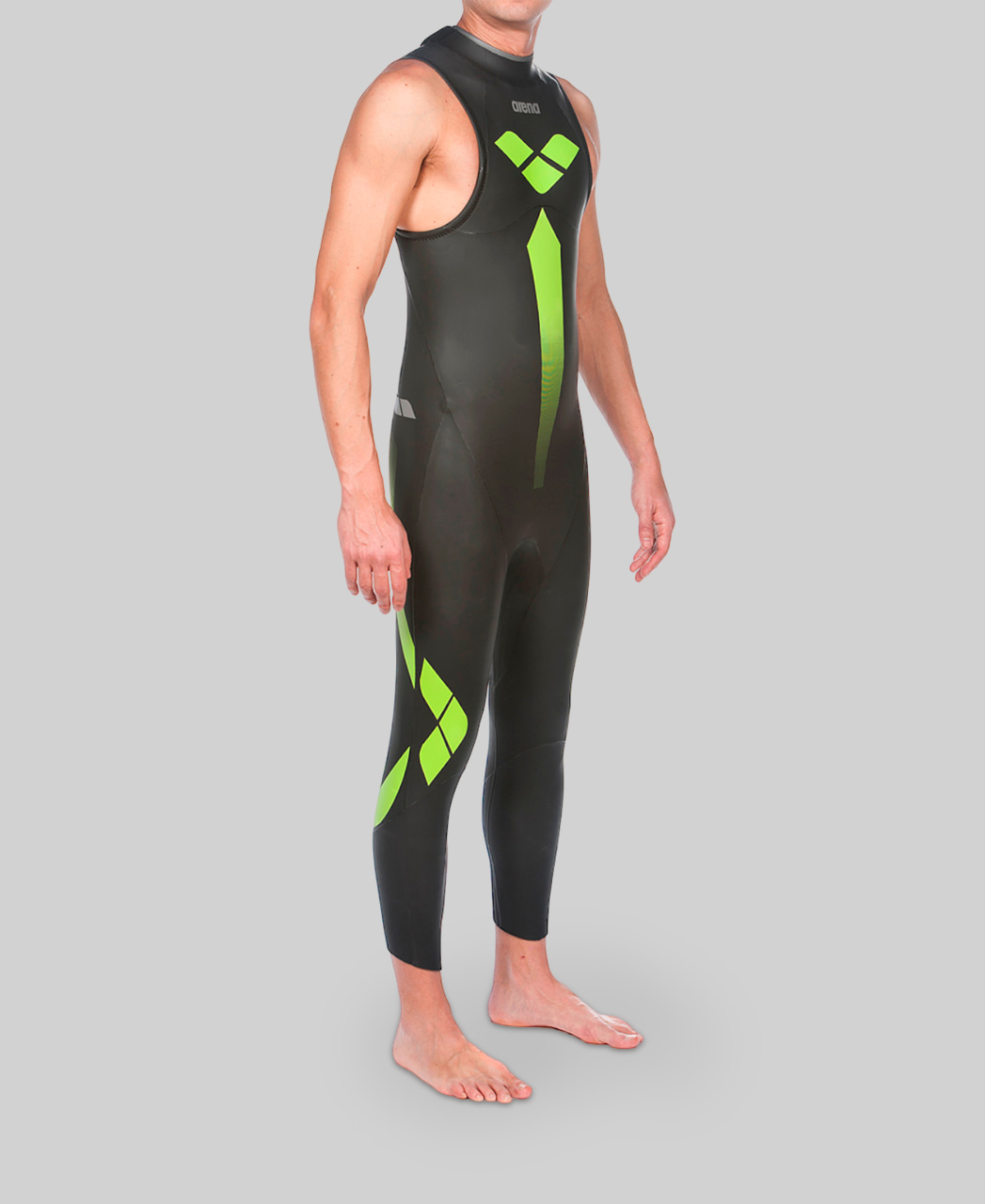 Traje Masculino Triatlon Triwetsuit sem Manga Arena Preto