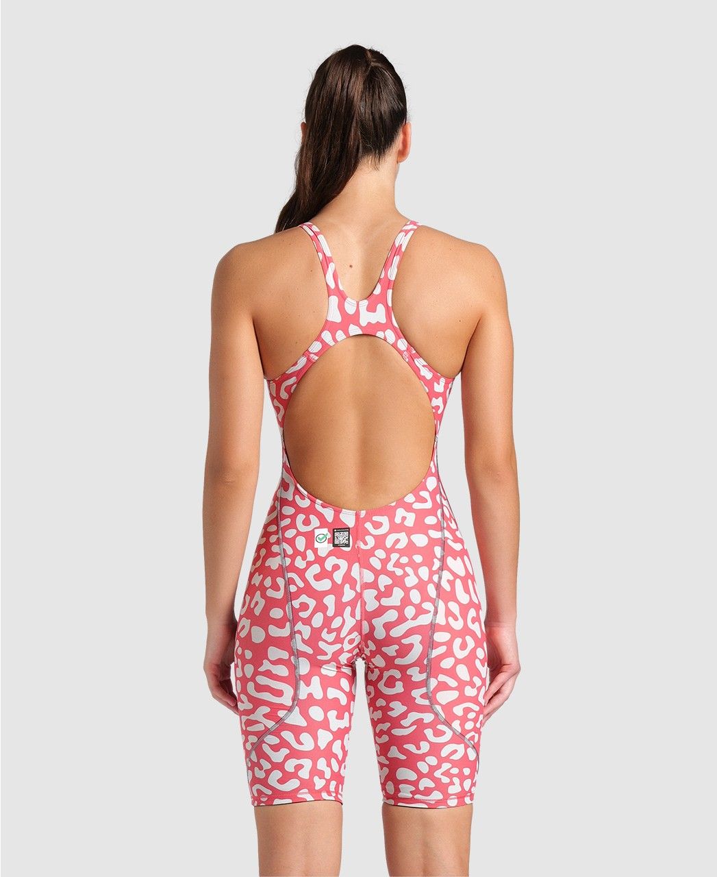 Mai&ocirc; de Nata&ccedil;&atilde;o Powerskin ST Next Leopard Open Back arena Salm&atilde;o
