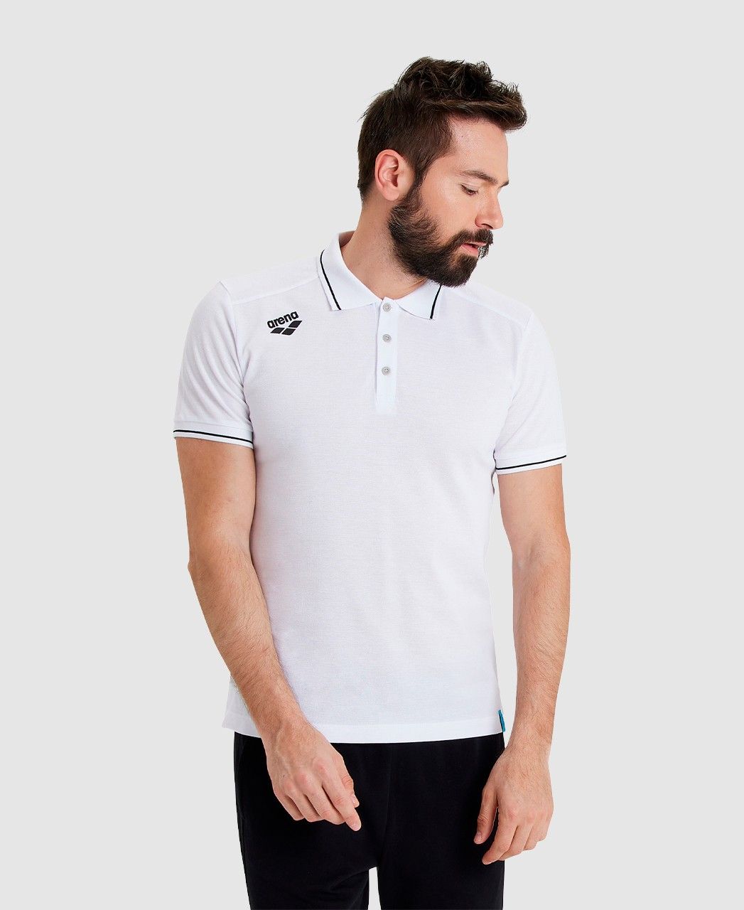 Camiseta Polo Team Solid arena Branco