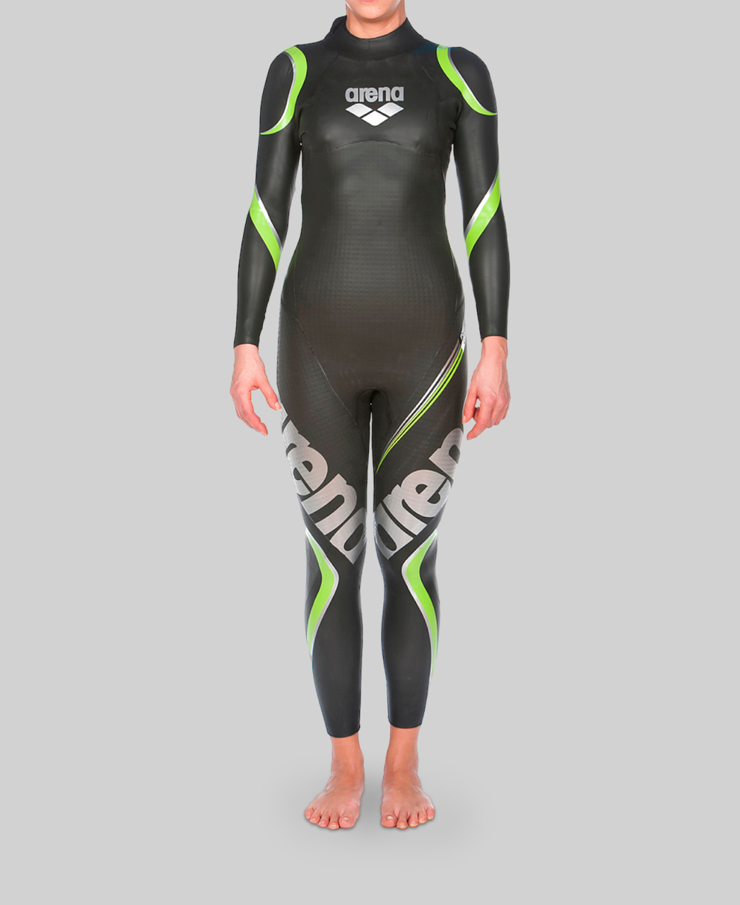 Traje Feminino Triatlon Triwetsuit Carbon Arena Preto