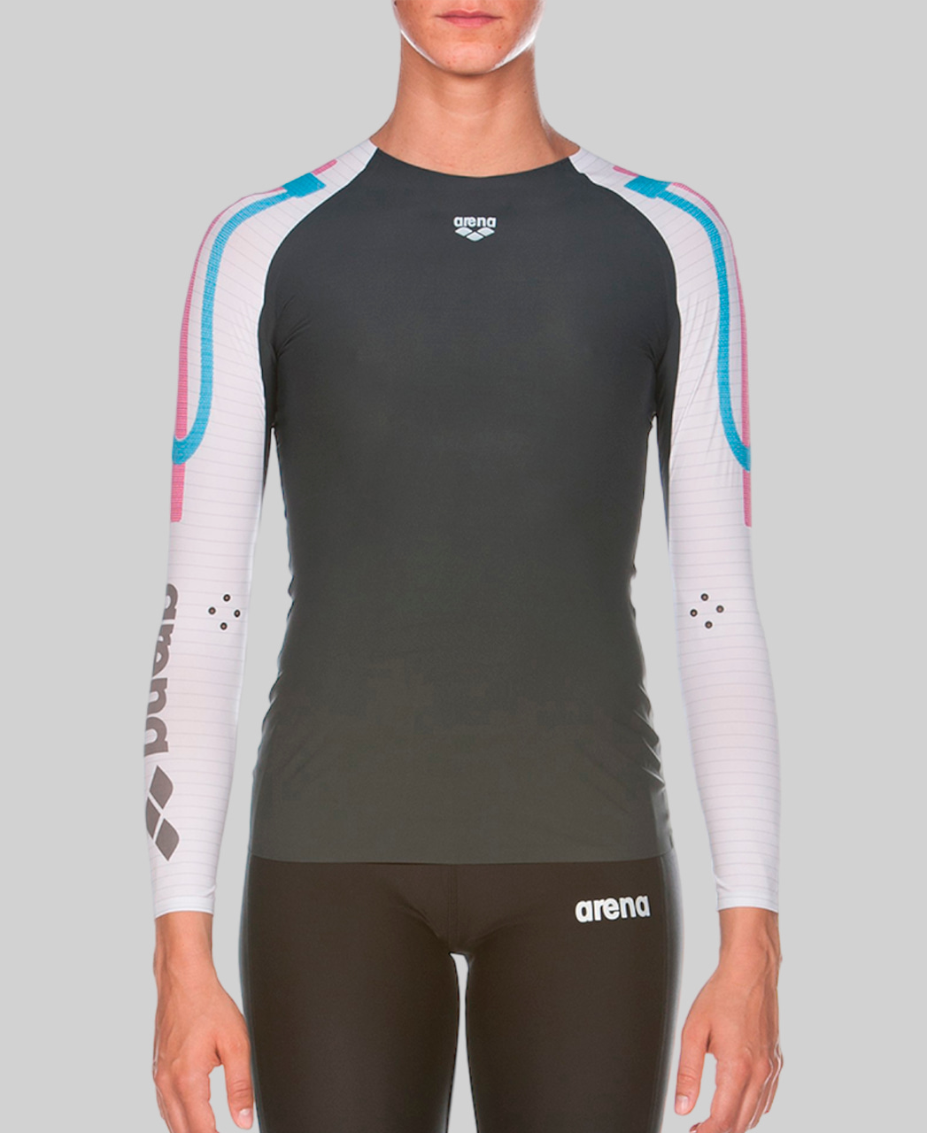 Imagem do produto Camiseta Manga Longa Powerskin Carbon Compression arena Preto