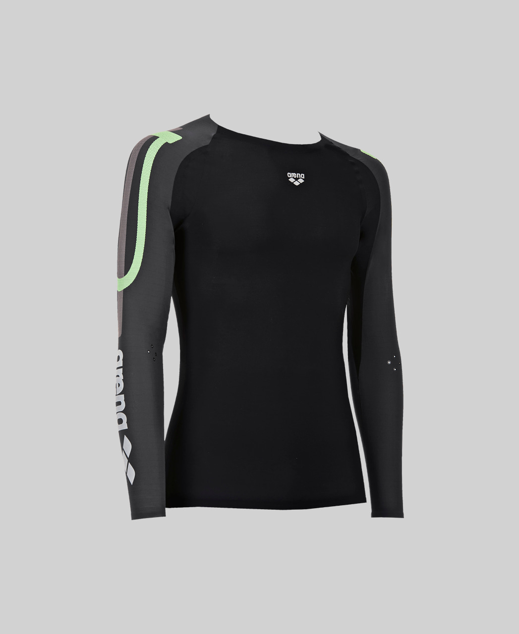 Camiseta Manga Longa Powerskin Carbon Compression arena Preto