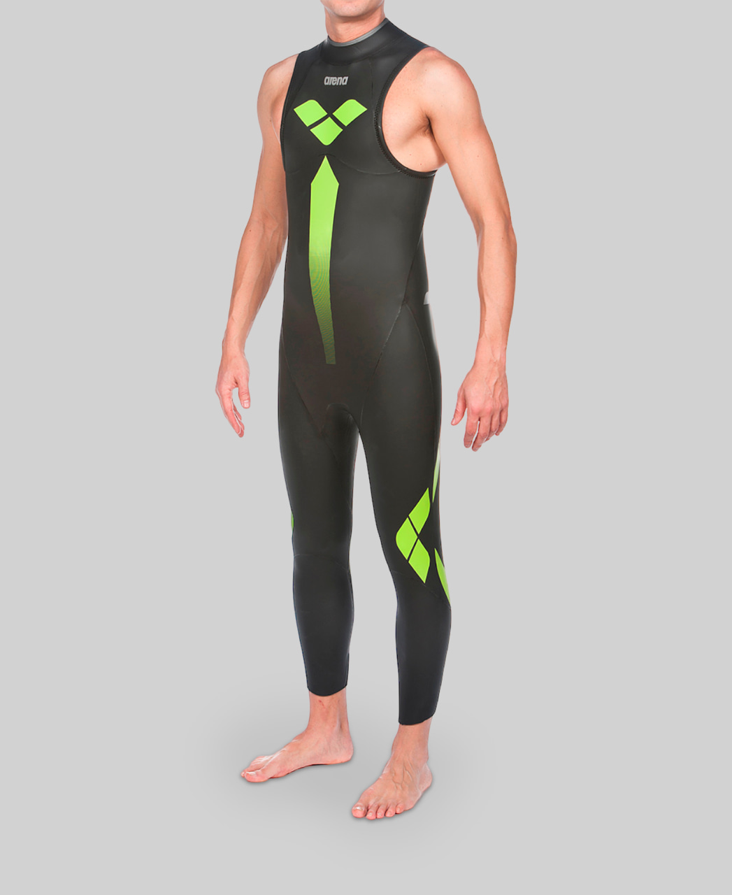 Traje Masculino Triatlon Triwetsuit sem Manga Arena Preto
