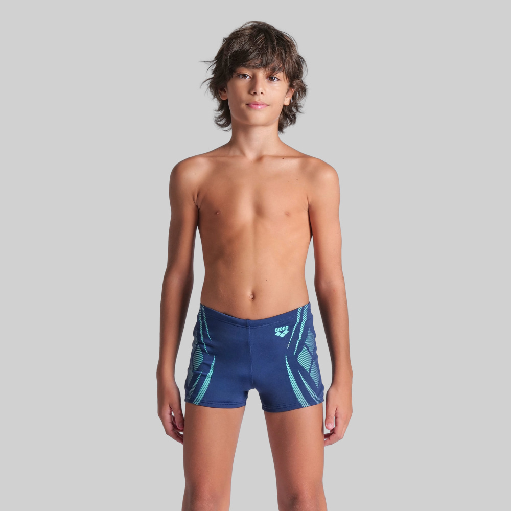 Sunga Shorts Maxilife Poseidonia arena Azul Marinho e Azul &Aacute;gua