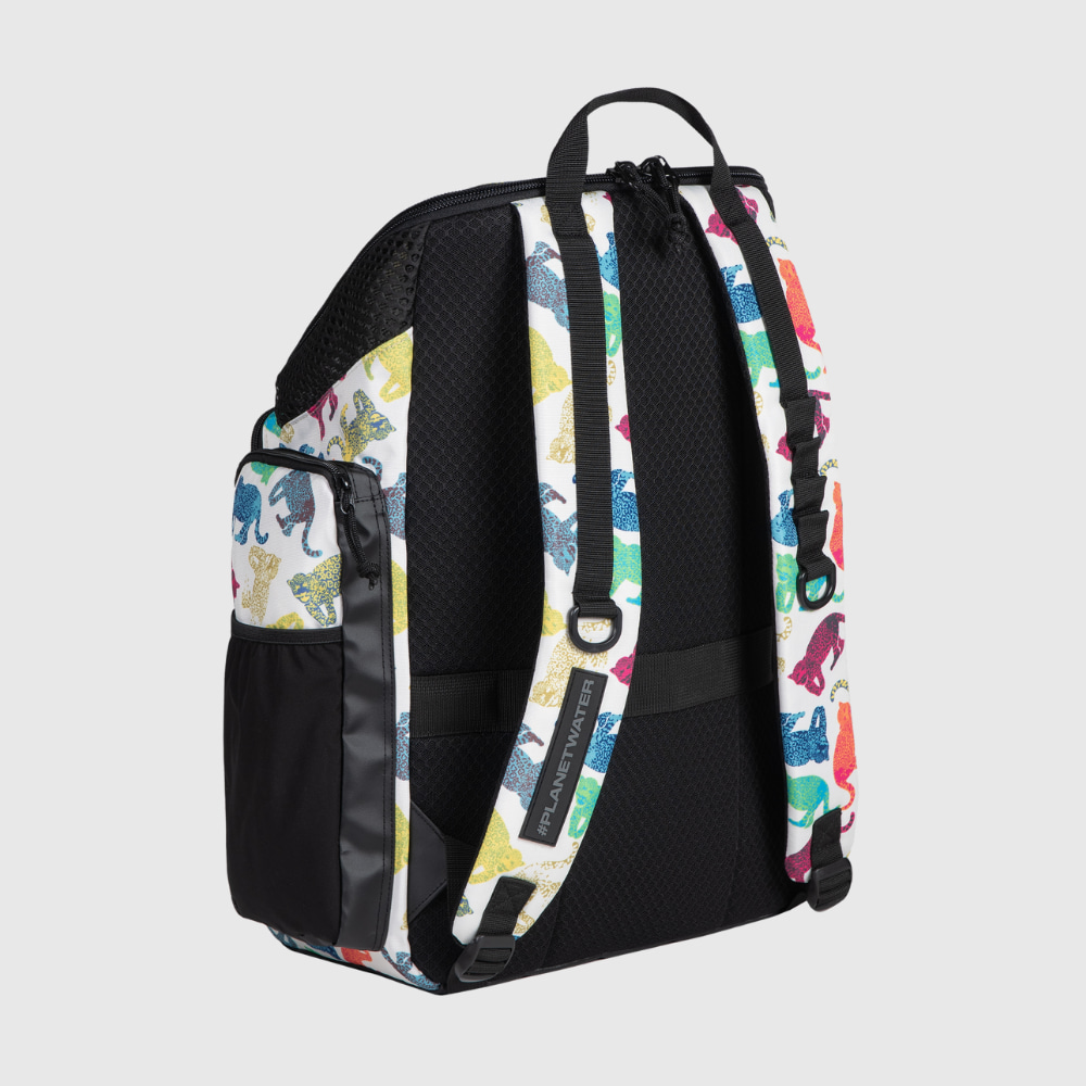 Mochila One Go Print 45L arena Branco e Azul e Verde
