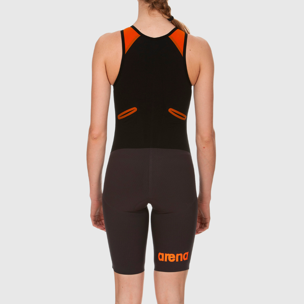 Traje Triatlon Trisuit Try Poly C Arena Laranja