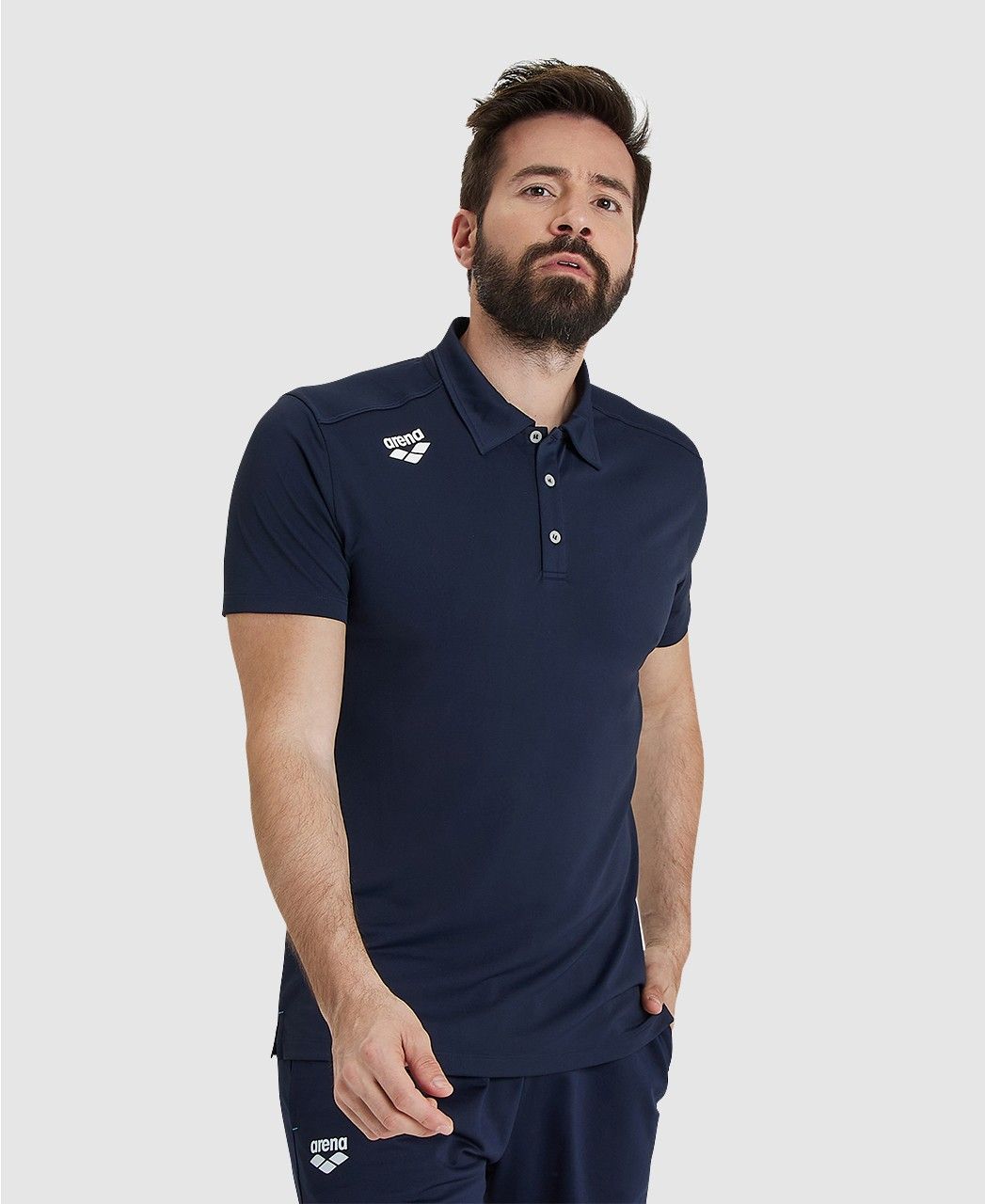 Camiseta Polo Team Solid arena Azul Escuro