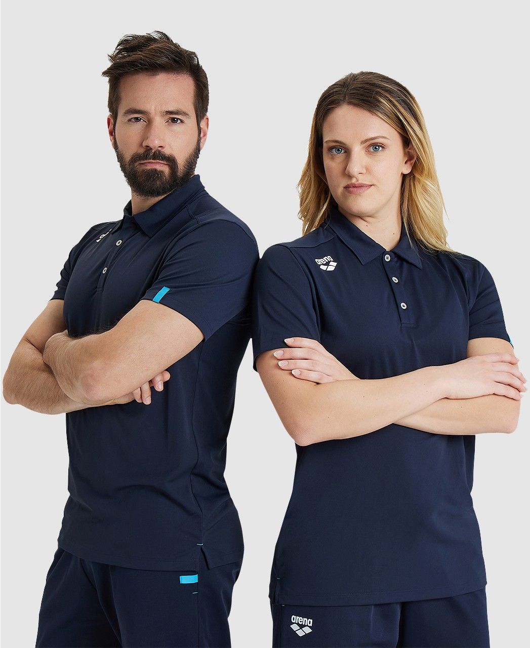 Camiseta Polo Team Solid arena Azul Escuro